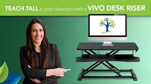 Teach Tall in Your Classroom With a Vivo Desk Riser
